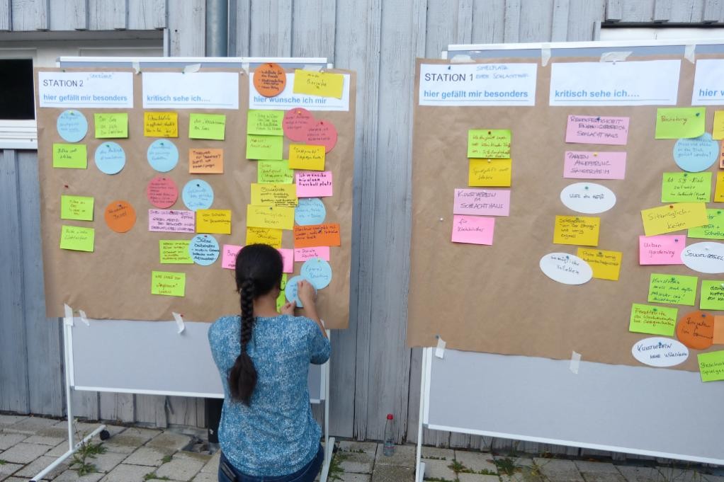 Ideensammlung bei der Bürgerbeteiligung Elzpark (Foto: Stadt Mosbach)