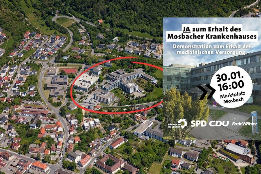 Luftbild vom Klinikstandort Mosbach: In den kommenden Monaten soll eine Entscheidung zur Zukunft der Neckar-Odenwald-Kliniken fallen. Zur Disposition steht, ob die Kliniken in der bisherigen Form erhalten, der Standort Mosbach reduziert oder größtenteils Leistungen nach Buchen verlagert werden. Die Entscheidung wird letztendlich durch den Kreistag des Neckar-Odenwald-Kreises gefällt. © Stadt Mosbach Luftbild vom Klinikstandort Mosbach: In den kommenden Monaten soll eine Entscheidung zum Klinikerhalt in Mosbach fallen. Es geht darum, ob die Mosbacher Klinik in der bisherigen Form erhalten. reduziert wird oder größtenteils Leistungen nach Buchen verlagert werden. ©Stadt Mosbach